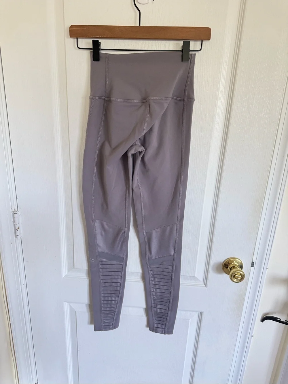 Alo Yoga  Grey Moto Panel Leggings